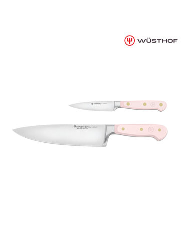 [우스토프] 클래식 나이프 과도 식도 2종세트 (페어링 9cm+셰프 20cm) 핑크 히말라얀 솔트