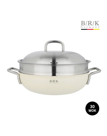 [BRK] 노르딕 통5중 WOK 30cm 크림 화이트(스티머 포함)