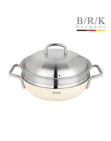 [BRK] 노르딕 통5중 WOK 24cm 크림 화이트(스티머 포함)