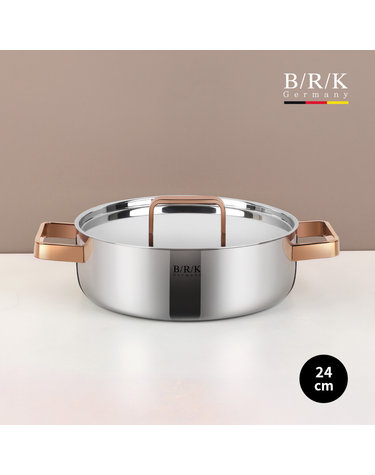[BRK] 로즈골드 통5중 스테인리스 스틸 전골 냄비 24cm