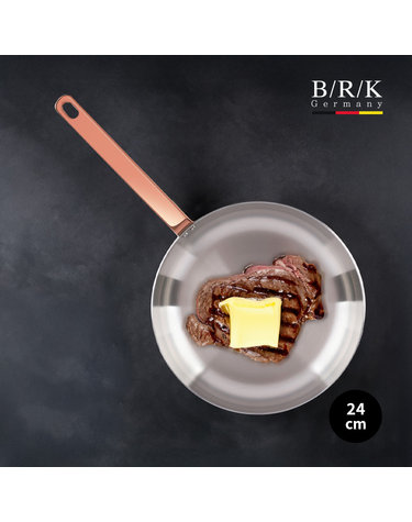 [BRK] 로즈골드 통5중 스테인리스 스틸 후라이팬 24cm