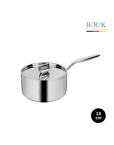 [BRK] 프리미엄 통3중 스텐 18cm 편수냄비 (인덕션겸용)