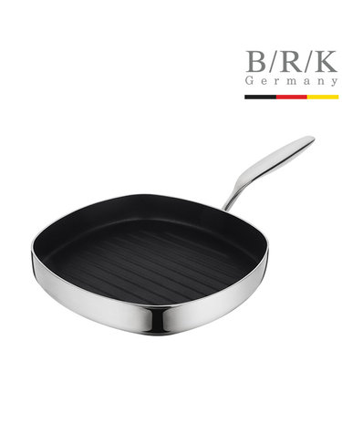 [BRK] 프리미엄 통3중 사각 스텐 그릴팬 24cm (인덕션겸용)