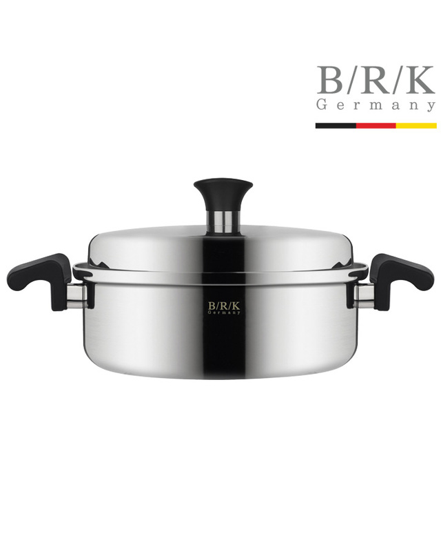 비알케이 [BRK] 구르메 통5중 스텐 전골 냄비 24cm 인덕션 겸용 착용컷