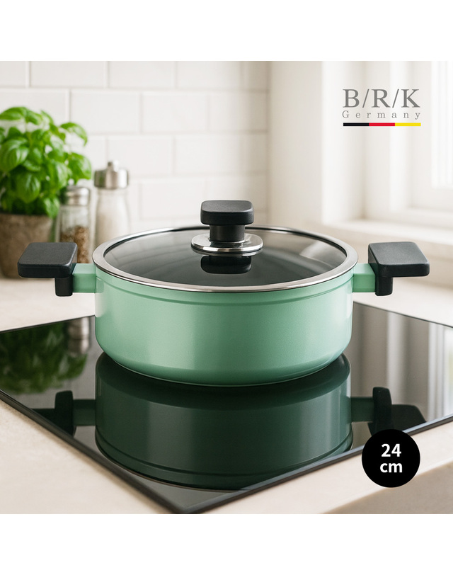비알케이 [BRK] 엘리트 전골냄비 24cm (그린) 착용컷