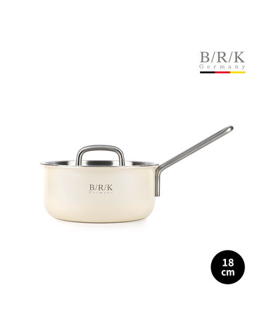[BRK] 노르딕 통5중 316 스텐 낮은 편수냄비 18cm 크림 화이트