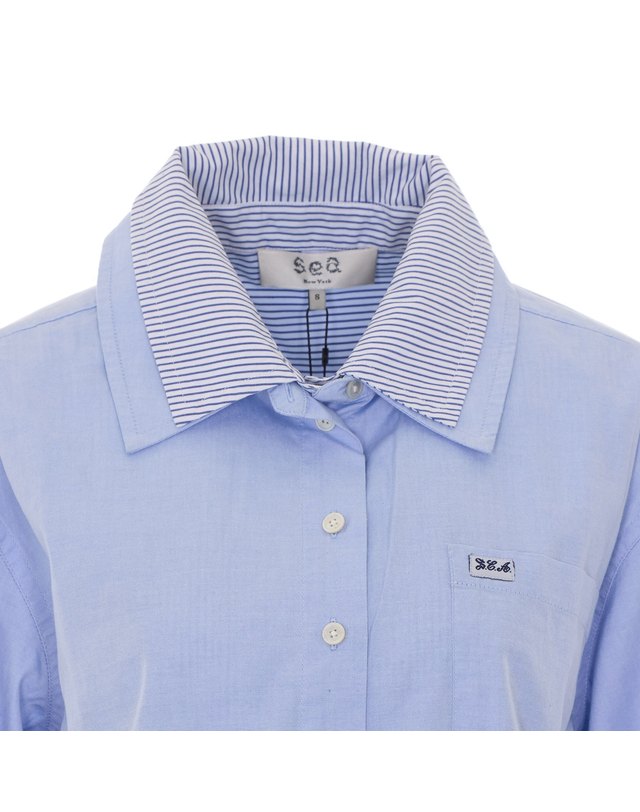 씨뉴욕 [해외직구][씨 뉴욕] 긴팔 셔츠 062BLUE 7579330 착용컷