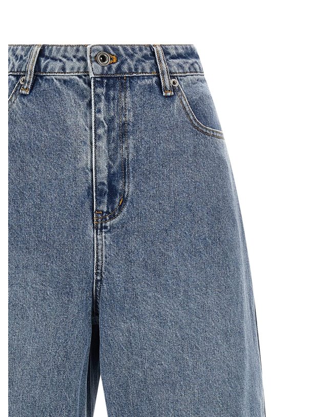 셀프포트레이트 [해외직구][셀프포트레이트]Blue Barrel Leg 청바지 RS26813PBLBLUE 6911338 착용컷