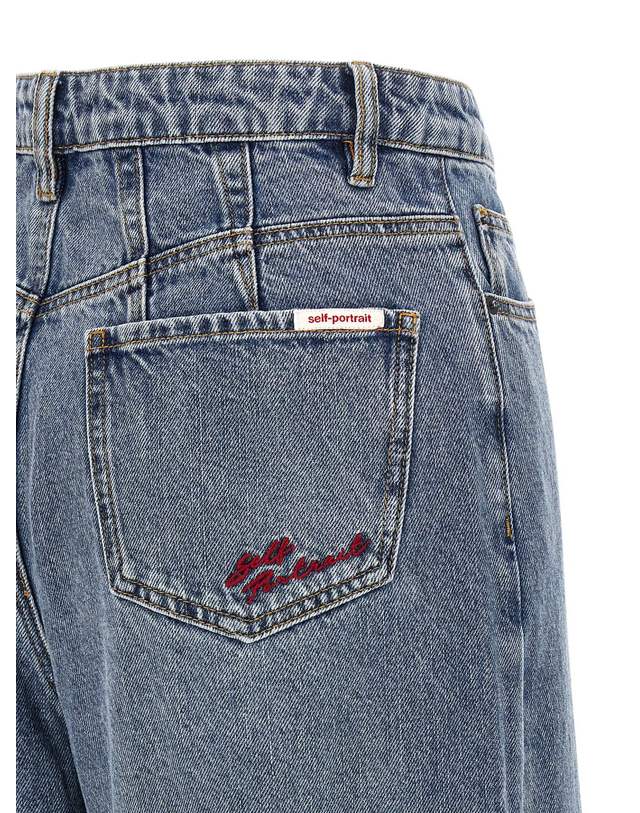 셀프포트레이트 [해외직구][셀프포트레이트]Blue Barrel Leg 청바지 RS26813PBLBLUE 6911338 착용컷