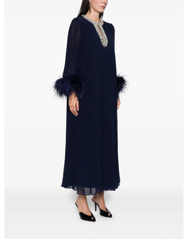 셀프포트레이트 [해외직구][셀프포트레이트] 반팔원피스 RS26510MNNAVY 6928854 착용컷