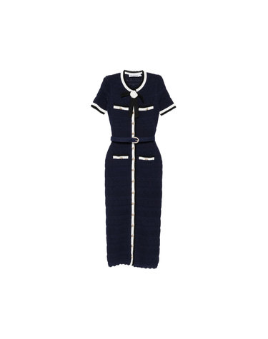 [해외직구][셀프포트레이트] 반팔원피스 PF26-072MA-N  NAVY 7365058