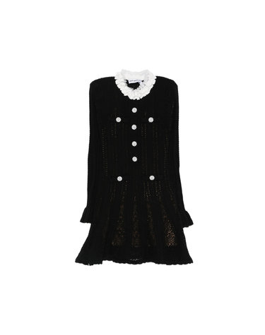 [해외직구][셀프포트레이트] 긴팔원피스 AW26-100S-B  BLACK 7457382