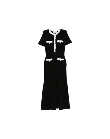 [해외직구][셀프포트레이트] 반팔원피스 AW26-099MA-B  BLACK 7457385