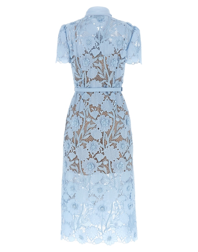 셀프포트레이트 [해외직구][셀프포트레이트]Blue Lace Tie Neck Midi 반팔원피스 PF26111MBLBLUE 7360047 착용컷