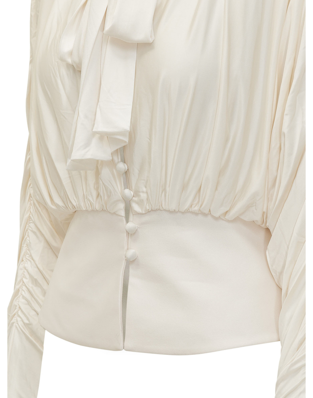 셀프포트레이트 [해외직구][셀프포트레이트] 블라우스 AW26009TBC CREAM 7496200 착용컷