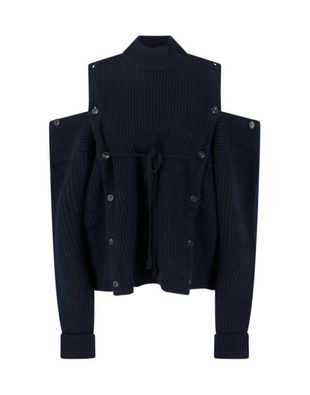 셋추 [해외직구][셋추] 니트 U232Y005W020NAVY 7323443 착용컷