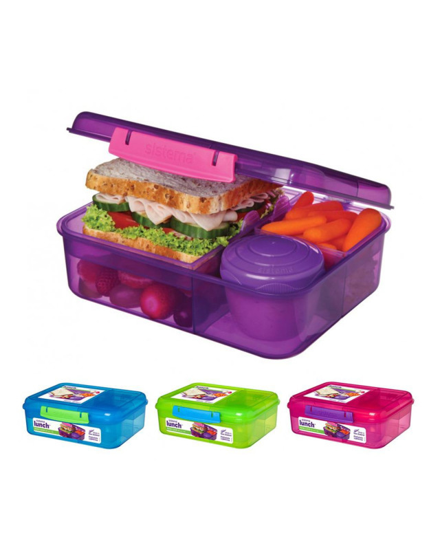 시스테마 시스테마 BPA-free 벤토 런치 박스 도시락통 1.65L 착용컷