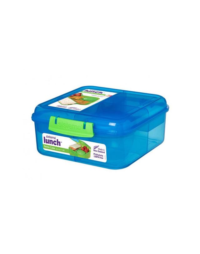 시스테마 시스테마 BPA-free 벤토 큐브 런치 박스 도시락통 1.25L 착용컷