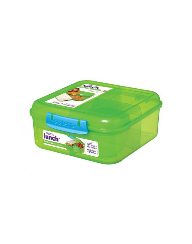 시스테마 시스테마 BPA-free 벤토 큐브 런치 박스 도시락통 1.25L 착용컷