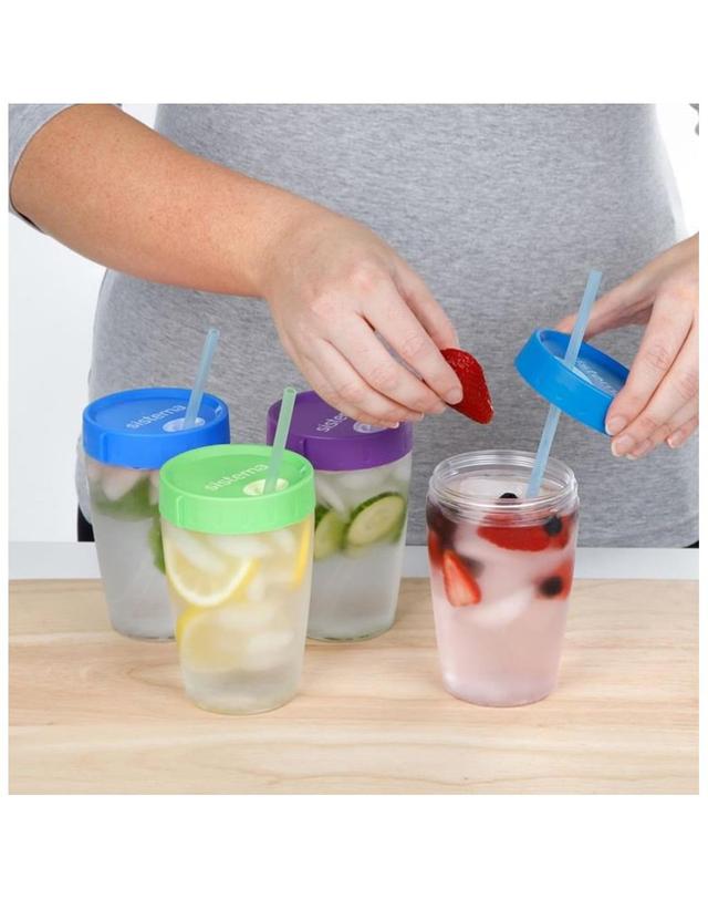 시스테마 시스테마 BPA-free 트라이탄 스트로우 텀블러 빨대컵 어린이 유치원컵 525ml 착용컷