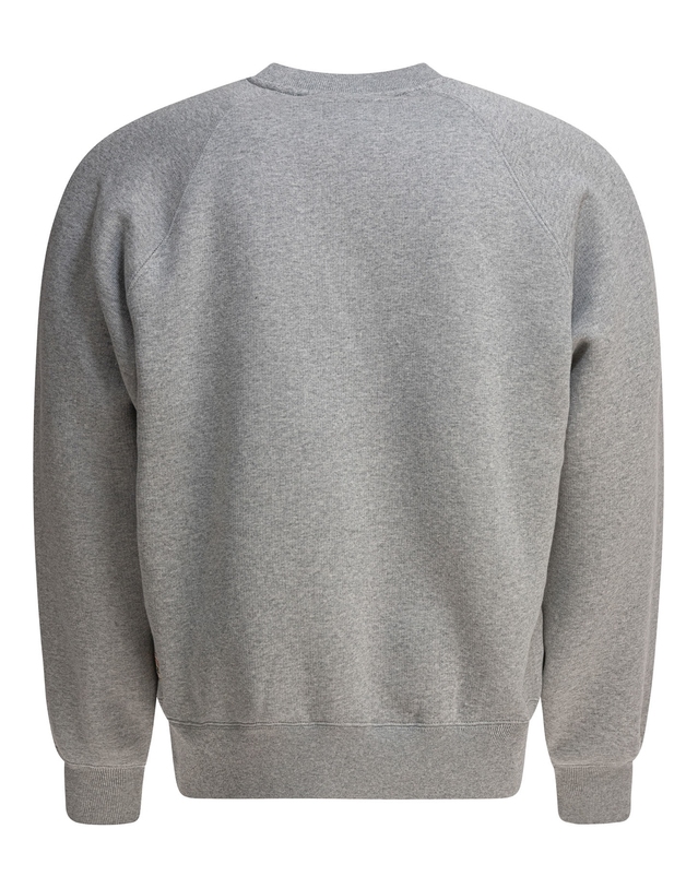 스투시 [해외직구][스투시] 맨투맨 1185700009 GREY HEATHER 5661009 착용컷