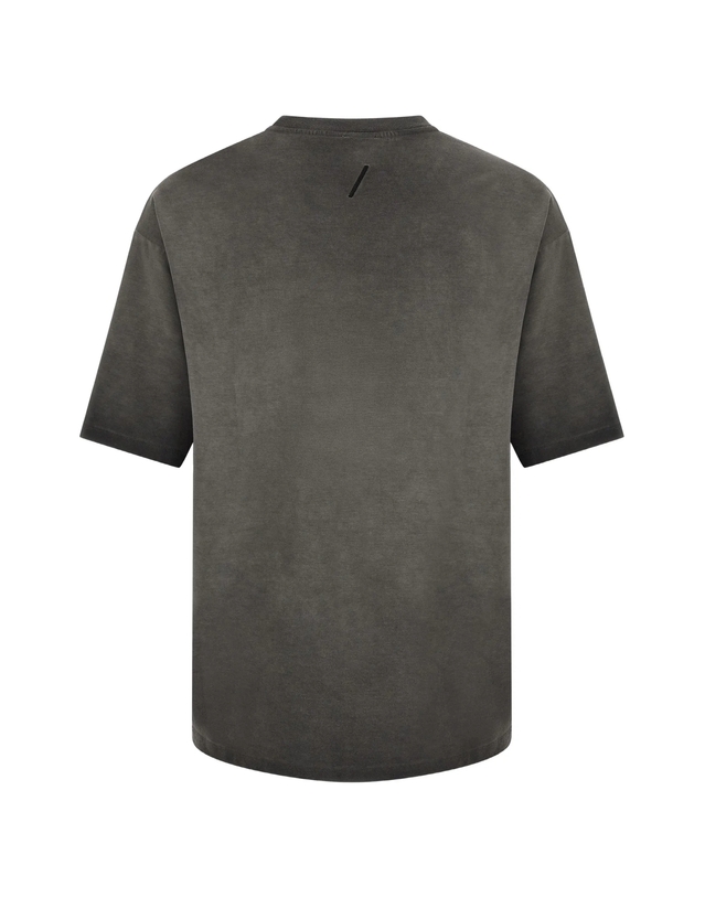 톰 크롬 [해외직구][톰크롬] 반팔 티셔츠 MTS98601COLD DYE GREY 7613144 착용컷