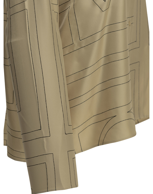 토템 [해외직구][토템]Monogram 블라우스 213-755-707-926IVORY 7589581 착용컷