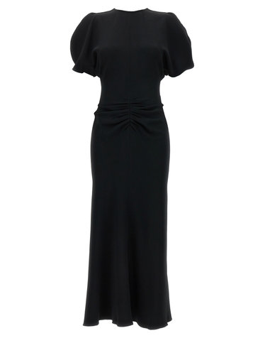 [해외직구][빅토리아베컴]Gathered Waist Midi 반팔원피스 1124WDR005227ABLACK 7391138