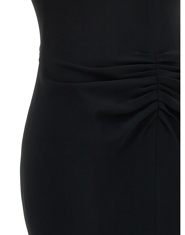 빅토리아 베컴 [해외직구][빅토리아베컴]Gathered Waist Midi 반팔원피스 1124WDR005227ABLACK 7391138 착용컷