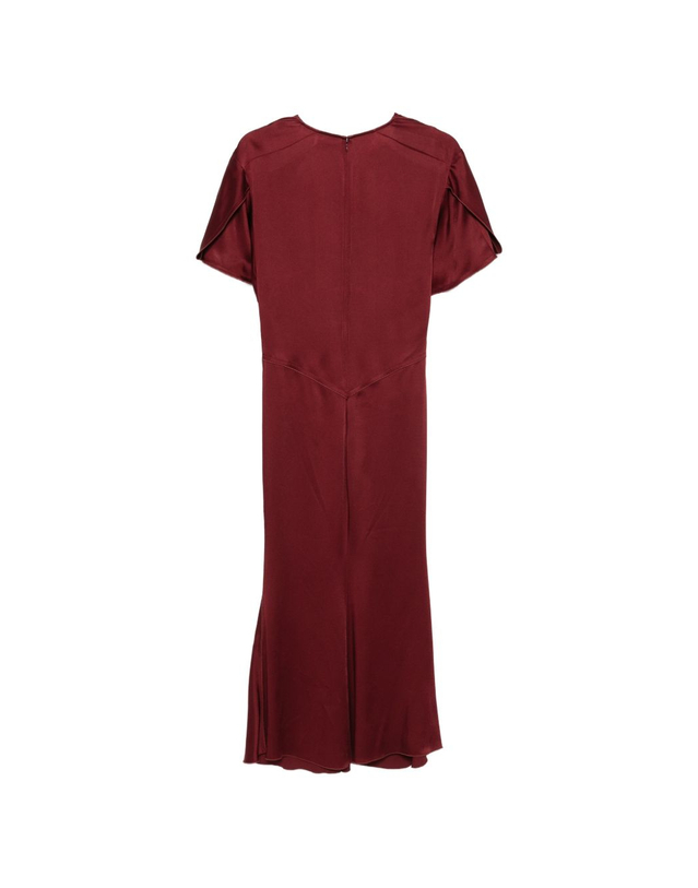 빅토리아 베컴 [해외직구][빅토리아베컴] 반팔원피스 1226WDR005195DBURGUNDY 7425515 착용컷