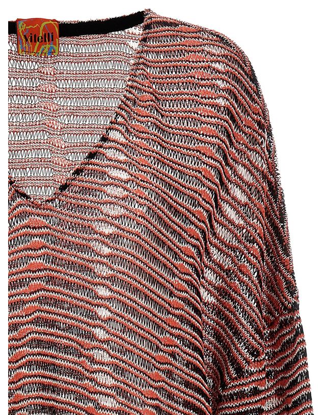 비텔리 [해외직구][비텔리]Wave Jacquard 니트 SS23D38G07PLKJ12MULTICOLOR 2054309 착용컷