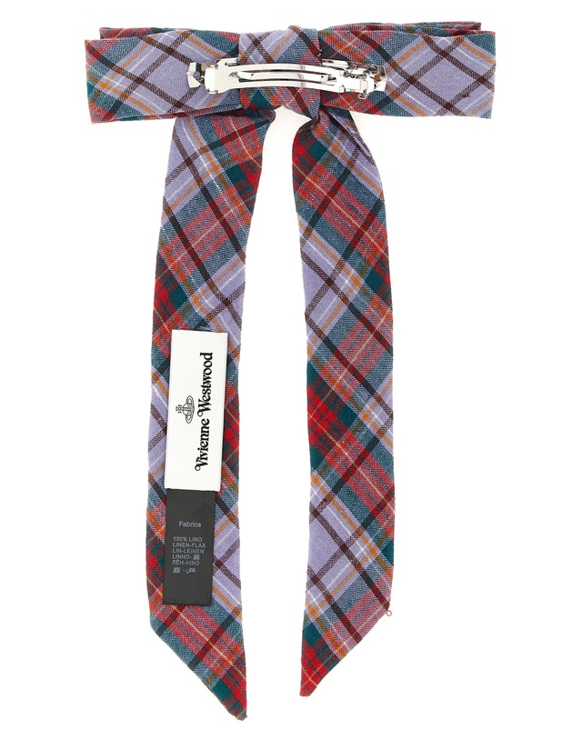 비비안웨스트우드 [해외직구][비비안웨스트우드]RTW Tartan 헤어 액세서리 81020023W01C6O102 7271566 착용컷