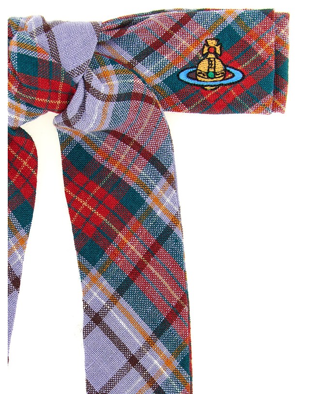 비비안웨스트우드 [해외직구][비비안웨스트우드]RTW Tartan 헤어 액세서리 81020023W01C6O102 7271566 착용컷
