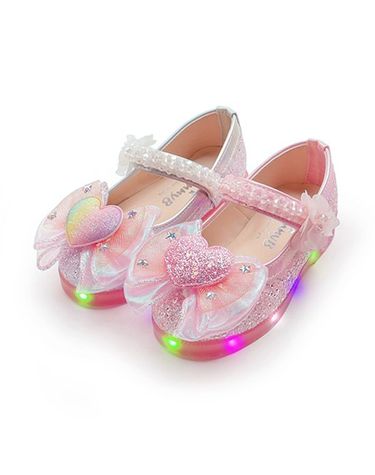 [보리보리] 풋풋 오로라 하트 비즈 메리제인 LED 구두 라이팅구두 발광구두 여아구두 봄구두 가을구두 신학기구두 공주구두