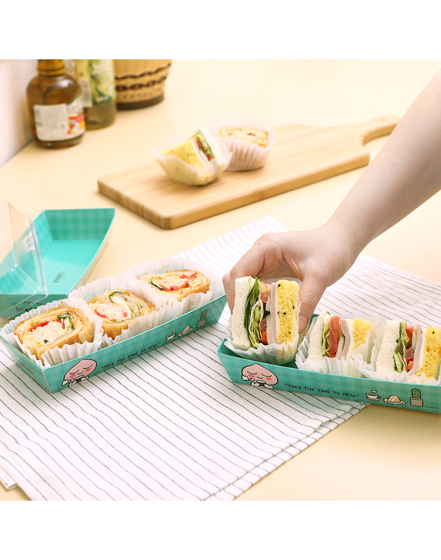 카카오프렌즈 카카오프렌즈 라이언카페 어피치샌드위치박스 10P 착용컷