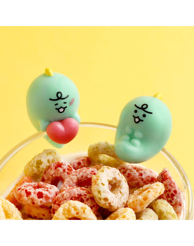 카카오프렌즈 카카오프렌즈 니니즈 죠르디 피규어 유리머그 착용컷