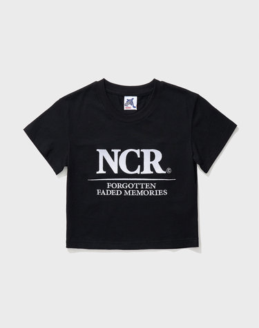 NCR 시그니처 크롭 반팔 티셔츠 블랙