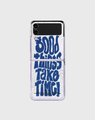 FUR GRAPHIC GOOD THINGS TAKE TIME(Z플립-클리어하드)