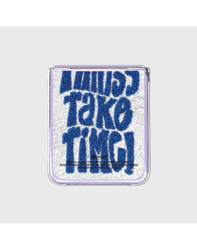 어프어프 FUR GRAPHIC GOOD THINGS TAKE TIME(Z플립-클리어하드) 착용컷