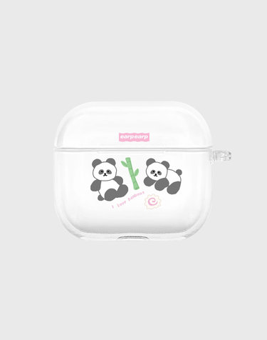 I LOVE IT PANDA-BLACK(에어팟3-클리어하드)