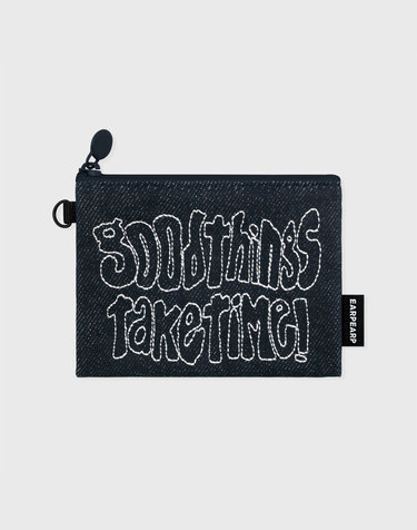 GOOD THINGS TAKE TIME-DENIM(미니파우치)