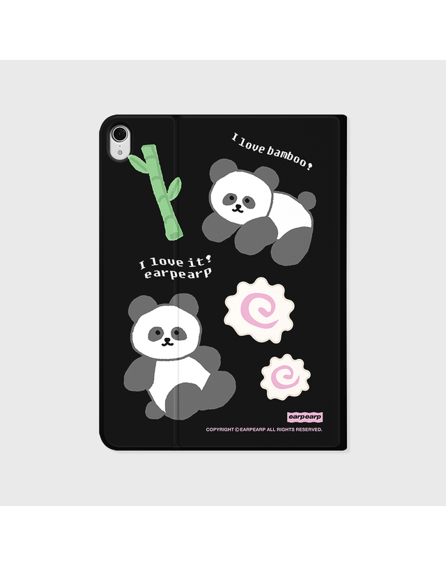 어프어프 I LOVE IT PANDA-BLACK(아이패드-커버) 착용컷