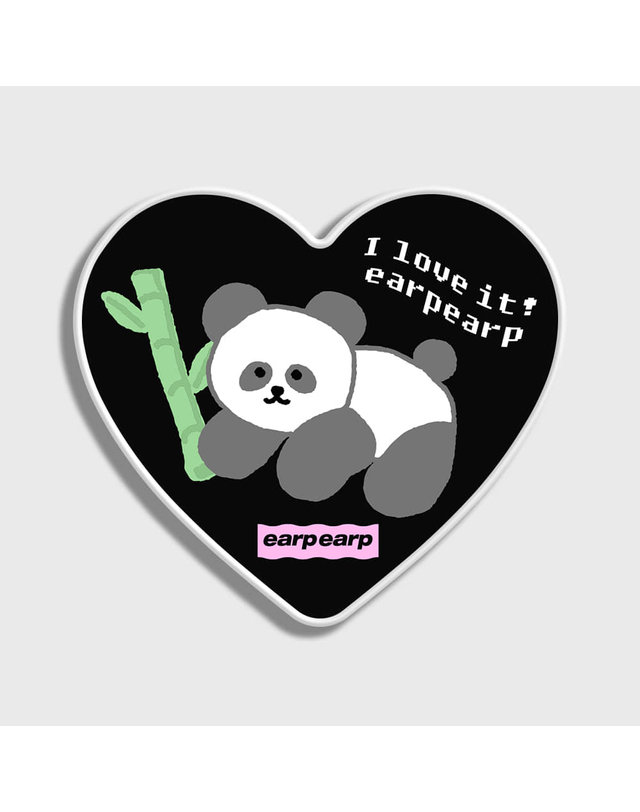 어프어프 I LOVE IT PANDA-BLACK(하트톡) 착용컷