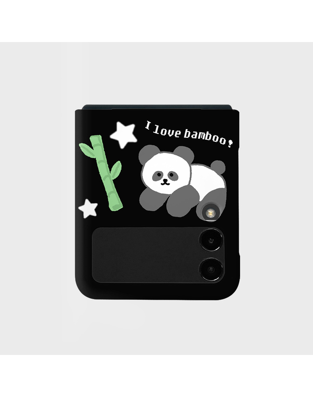 어프어프 I LOVE IT PANDA-BLACK(Z플립-하드) 착용컷