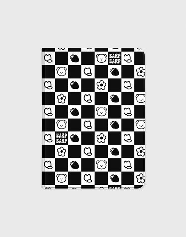 체커보드 플라워 코비-BLACK(아이패드-커버)
