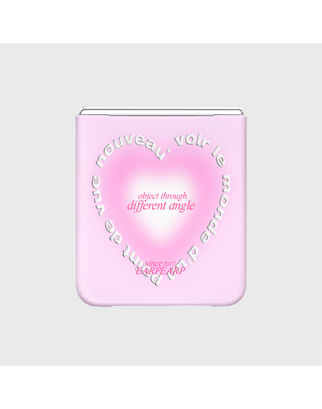 어프어프 그라데이션 하트-PINK(Z플립-하드) 착용컷
