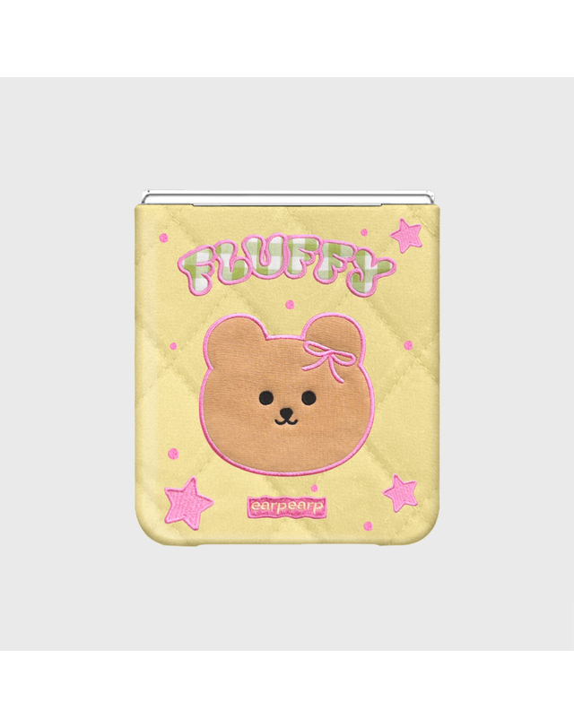 어프어프 코튼 플러피 코비-YELLOW(Z플립-하드) 착용컷