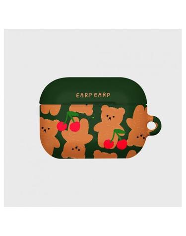 [입점사]Dot cherry big bear-green(Hard air pods pro)