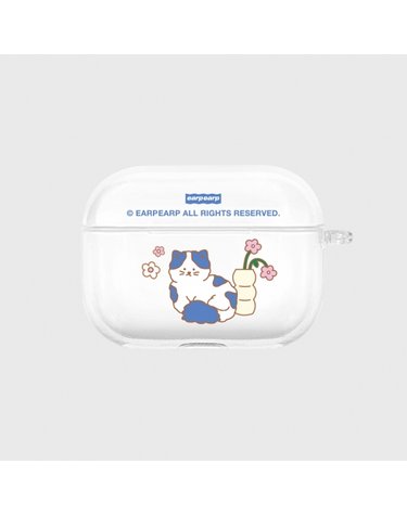 [입점사]HAPPY CAT HOUSE-BLUE(에어팟프로-클리어하드)