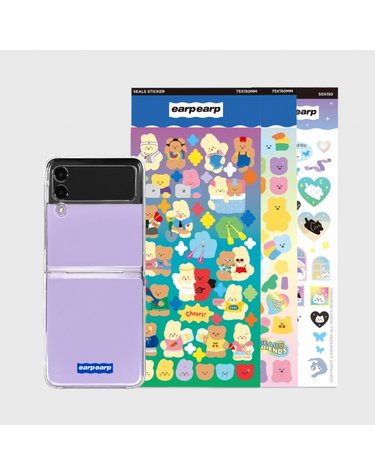 LOGO CASE STICKER SET(Z플립-클리어하드)